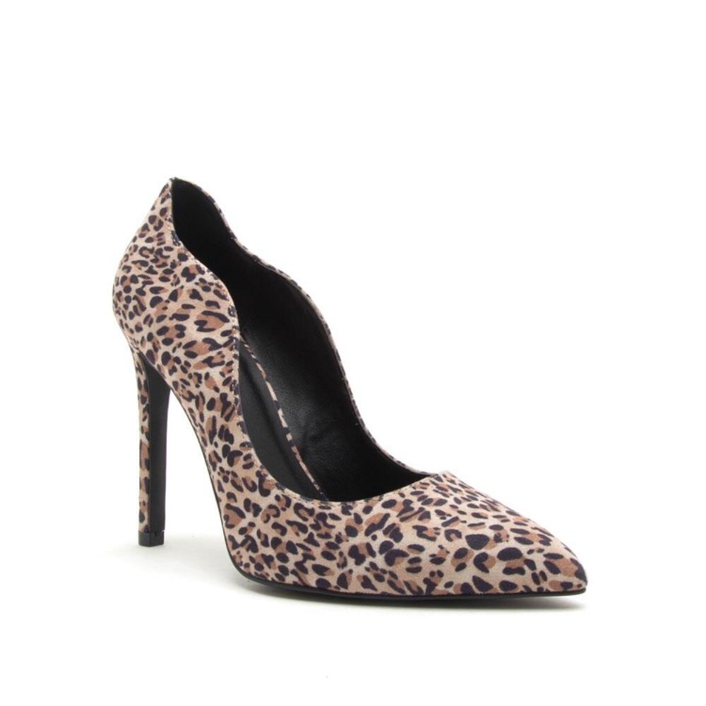 ❤️ Leopard print curved trim heels - Picture 3 of 7
